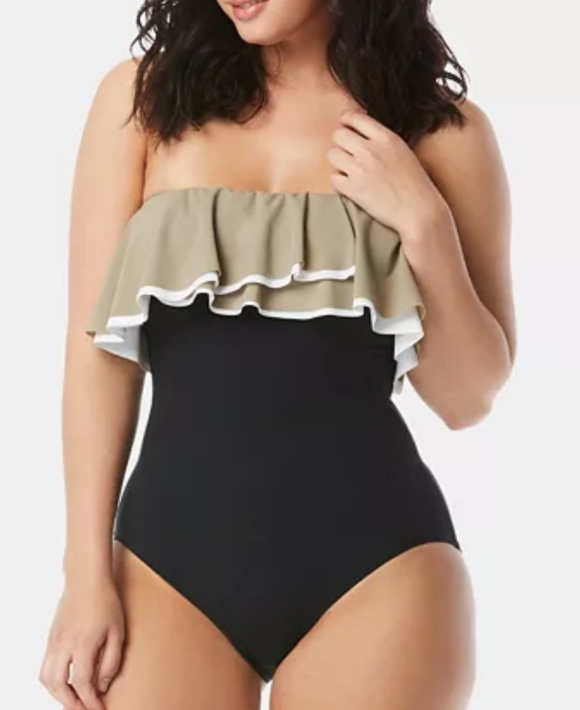 Ruffle bandeau swimsuit
